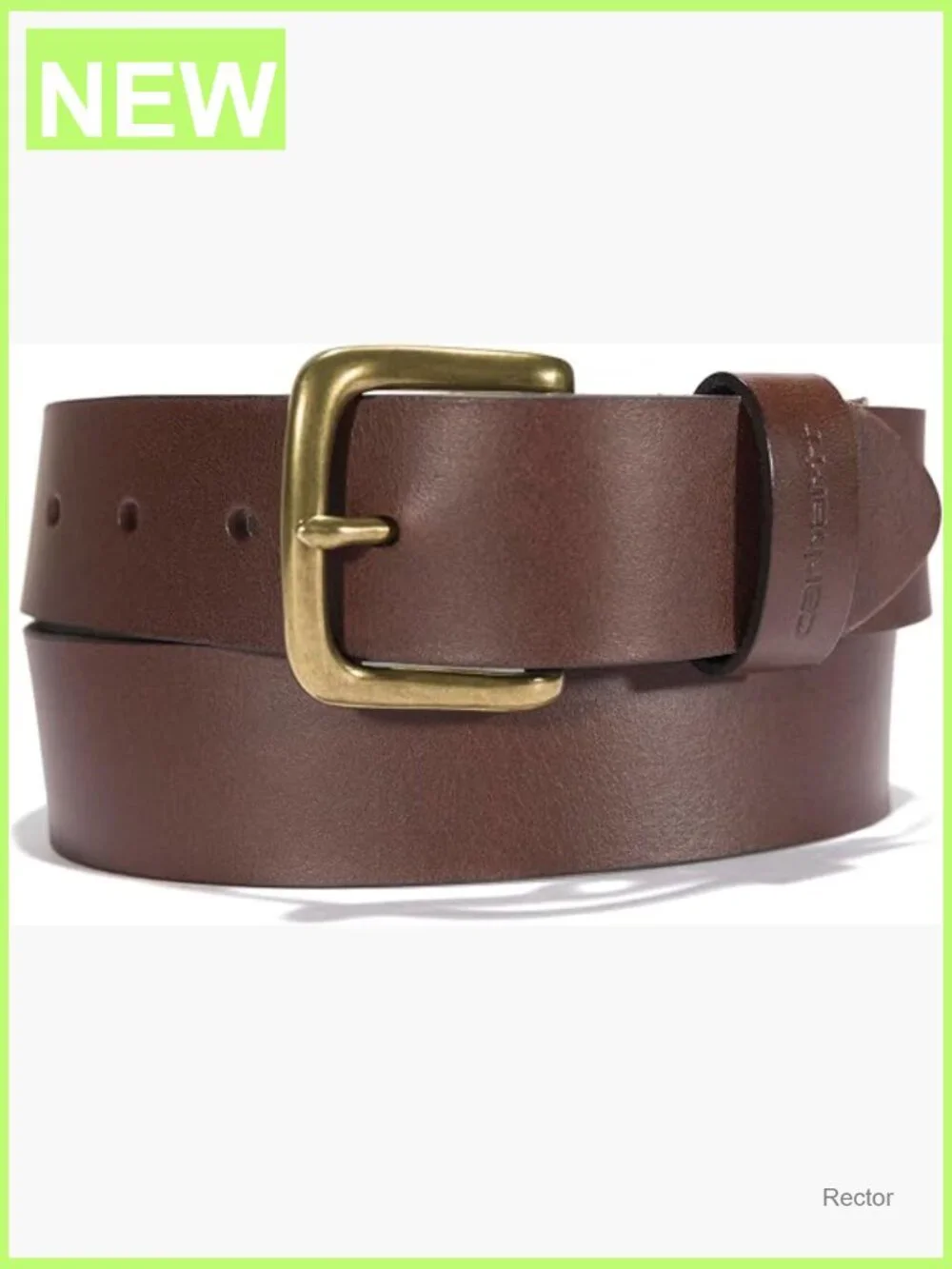Men's Bridle Leather Belt with Buckle - 1.5